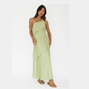 One-Shoulder Maxi Dress Sage